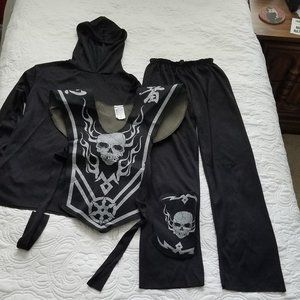 Boys SKULL NINJA Halloween Costume 12-14 Fun World